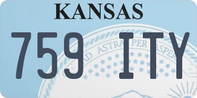 KS license plate 759ITY