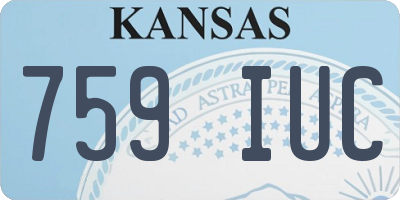 KS license plate 759IUC