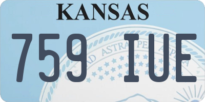 KS license plate 759IUE