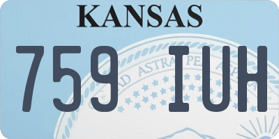 KS license plate 759IUH