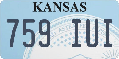 KS license plate 759IUI