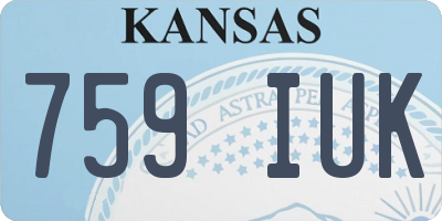 KS license plate 759IUK
