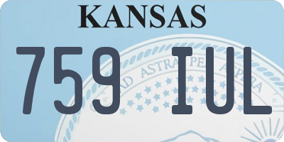 KS license plate 759IUL