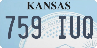 KS license plate 759IUQ