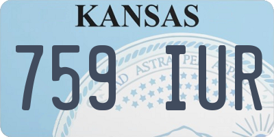 KS license plate 759IUR