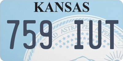 KS license plate 759IUT