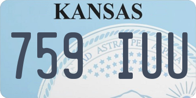 KS license plate 759IUU