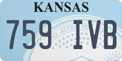 KS license plate 759IVB