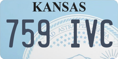 KS license plate 759IVC