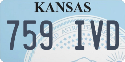 KS license plate 759IVD