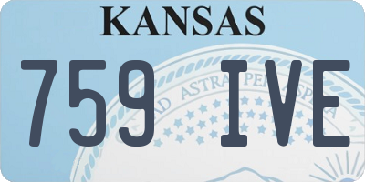 KS license plate 759IVE