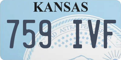 KS license plate 759IVF