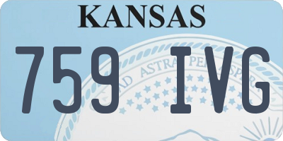 KS license plate 759IVG