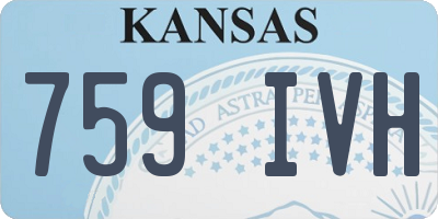 KS license plate 759IVH