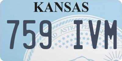 KS license plate 759IVM