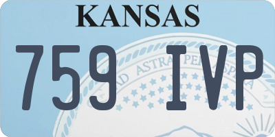 KS license plate 759IVP