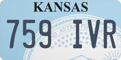 KS license plate 759IVR