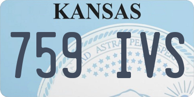 KS license plate 759IVS