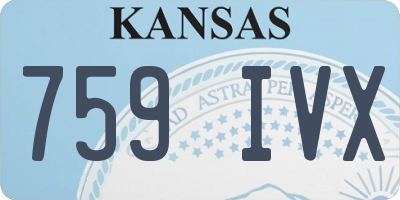 KS license plate 759IVX
