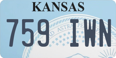 KS license plate 759IWN