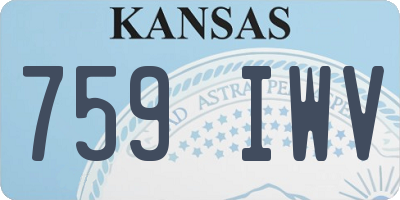 KS license plate 759IWV