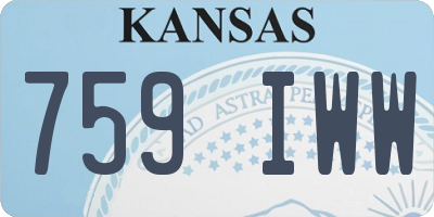 KS license plate 759IWW