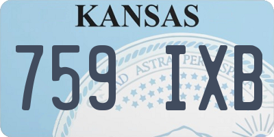KS license plate 759IXB