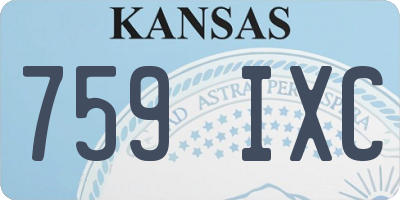 KS license plate 759IXC