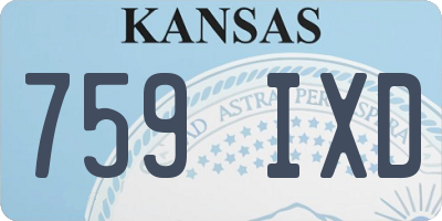 KS license plate 759IXD
