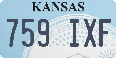 KS license plate 759IXF
