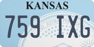 KS license plate 759IXG