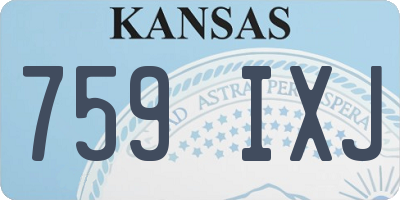 KS license plate 759IXJ