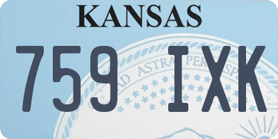 KS license plate 759IXK