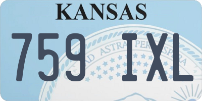 KS license plate 759IXL