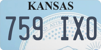 KS license plate 759IXO