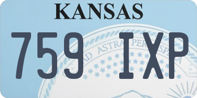 KS license plate 759IXP