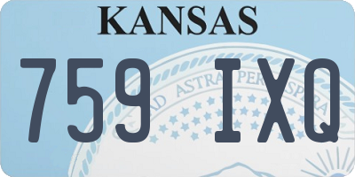 KS license plate 759IXQ