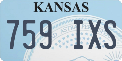 KS license plate 759IXS