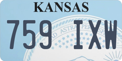 KS license plate 759IXW