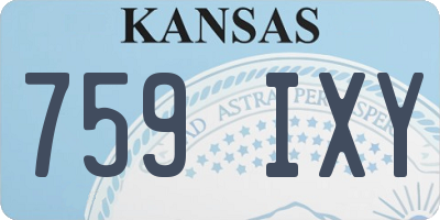 KS license plate 759IXY