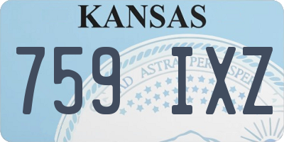 KS license plate 759IXZ