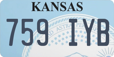 KS license plate 759IYB
