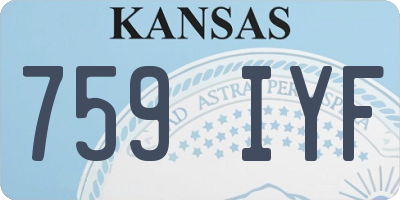 KS license plate 759IYF