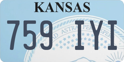 KS license plate 759IYI