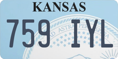 KS license plate 759IYL