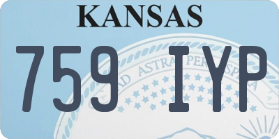 KS license plate 759IYP
