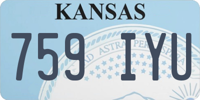 KS license plate 759IYU
