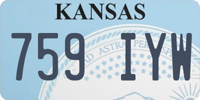 KS license plate 759IYW