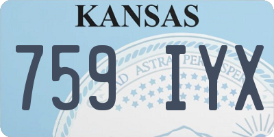 KS license plate 759IYX