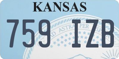 KS license plate 759IZB